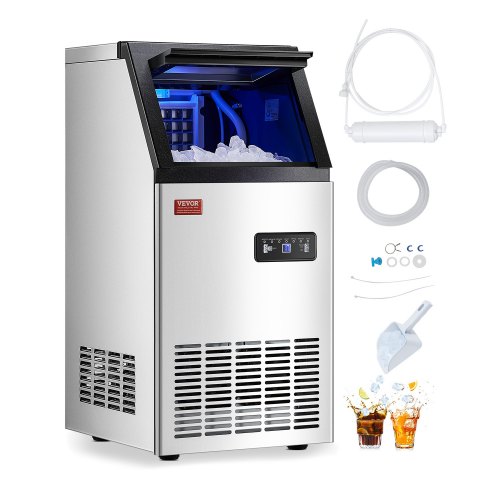 

VEVOR Máquina de Hielo Independiente 50 kg/24 h de Gabinete 36 Cubitos de Hielo