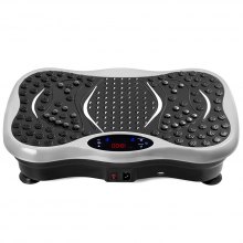 VEVOR 3D Plataforma Vibratoria 180 Nivel Plataforma Vibratoria para Adelgazar 180 Nivel Plataforma Vibratoria Vibro Shaper con Superficie Anti-Deslizante y Altavoz Bluetooth Color Plata