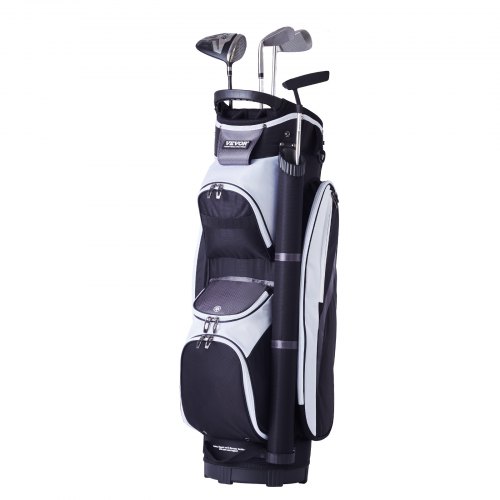 

VEVOR Bolsa para Carrito de Golf 430 x 320 x 910 mm 7 Bolsillos Negro y Blanco