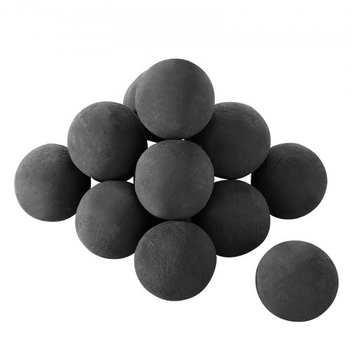 

VEVOR Bolas de Cerámica para Fuego 15 Piezas 76 mm de Fibra Cerámica Piedras de Lava Redondas Reutilizables para Uso en Interiores y Exteriores para Fogatas de Propano, Gas, Estufas, Camping, Negro