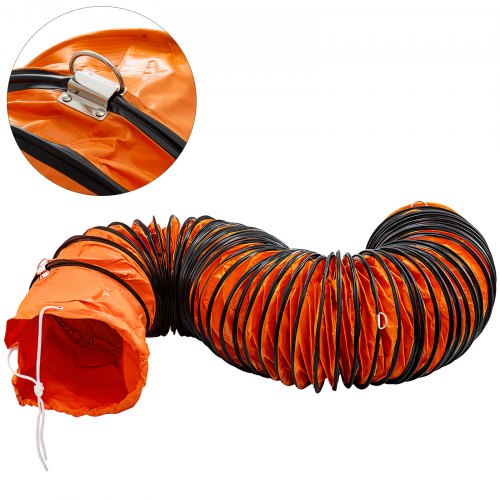 

VEVOR Conducto Flexible de PVC Ventilador 7,6 m, Manguera de Conducto Flexible de PVC Conducto de Ventilación Tubo de Manguera de Ventilación Conductos de Aire de PVC Ignífugo