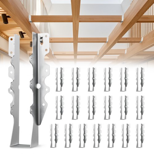 

VEVOR Colgador de Vigas de Montaje Frontal 40 x 38 x 199 mm 50 Unidades Plata