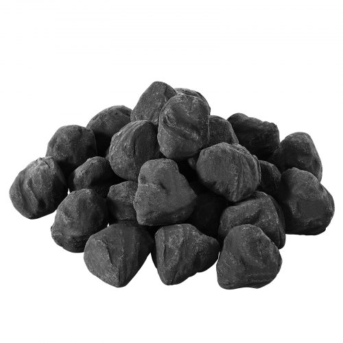 

VEVOR Piedras de Lava Reutilizables para Fogatas 3-5 cm 25 Piezas Rocas de Lava para Uso en Interiores y Exteriores Piedras Decorativas para Chimeneas de Propano, Gas, Estufas, Camping, Negro