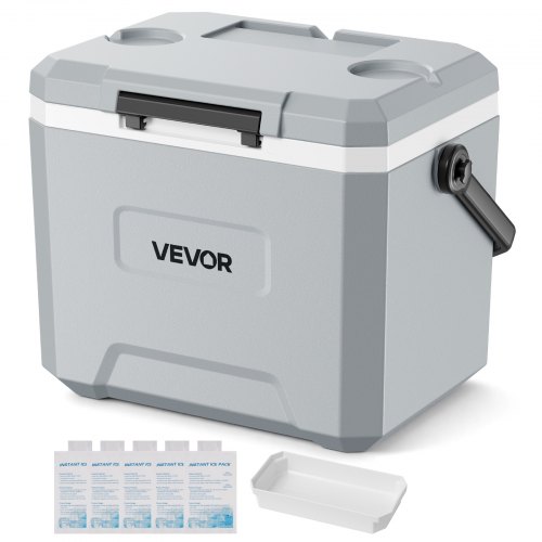 

VEVOR Nevera Portátil con Asa 16 L, Nevera Térmica Pasiva a Prueba de Fugas, con Aislamiento Térmico, Cierre Hermético, Retención de Hielo de Larga Duración, para Camping, Picnics, 41 x 29 x 32 cm