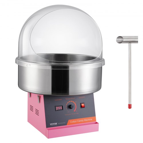 

VEVOR Máquina Eléctrica de Algodón de Azúcar de 1000 W, Máquina Comercial de Algodón de Azúcar con Tapa, Tazón de Acero Inoxidable y Cuchara de Azúcar, Perfecta para Fiestas, 518 x 518 x 415 mm, Rosa