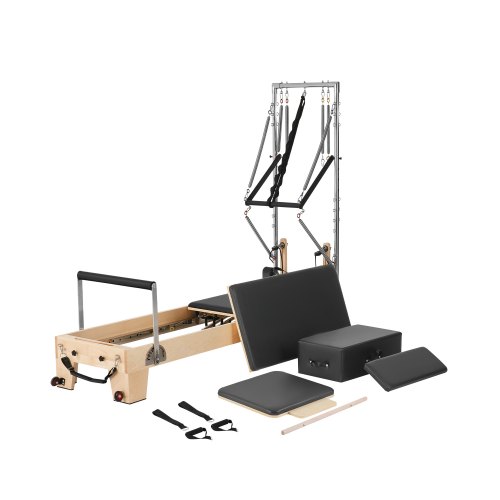 

VEVOR Reformer Máquina de Pilates de Madera para Gimnasio en Casa Equipo de Entrenamiento de Fuerza con Doble Resistencia Caja Reformadora Tabla de Salto para Avanzados Principiantes, Hasta 181,4kg
