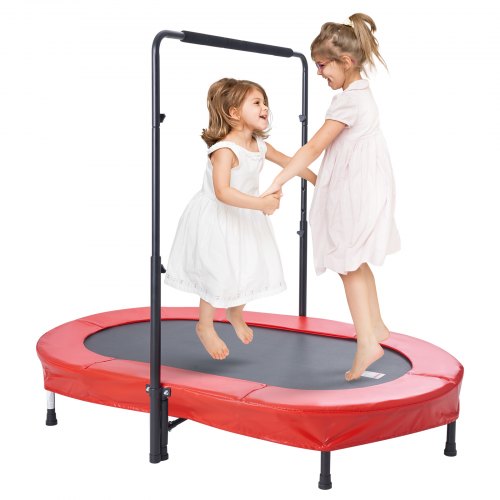 

VEVOR Trampolín Plegable para Niños más de 3 Años 1435 x 970 x (965-1285)mm Rojo