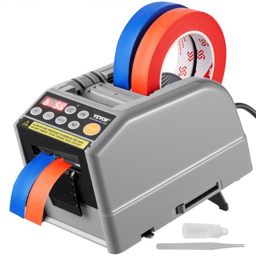 

VEVOR Dispensador Automático de Cinta Cortador de Cinta Eléctrico de 25 W Máquina Cortadora de Cinta Ancho de Cinta 6-60 mm Longitud de Cinta 5-999 mm para Industrias, Oficinas, Hogares, Tiendas