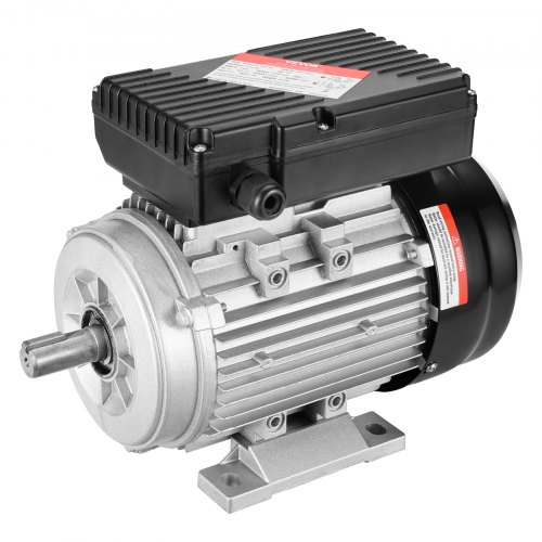 

VEVOR Motor eléctrico 0.75KW 1400 rpm, AC 220~240V 5.45A, 80, marco B3, motor de compresor de aire monofásico, eje con llave de 19 mm, rotación CW/CCW para maquinaria agrícola y equipos generales