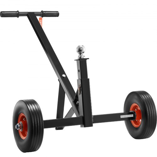 

VEVOR Carro de Remolque Carga de 272 kg Carro de Remolque de Acero al Carbono Altura Ajustable de 41-61 cm Bola 47,6 mm Neumáticos Macizos 25,4 cm para Mover Remolques de Coches Autocaravanas Barcos