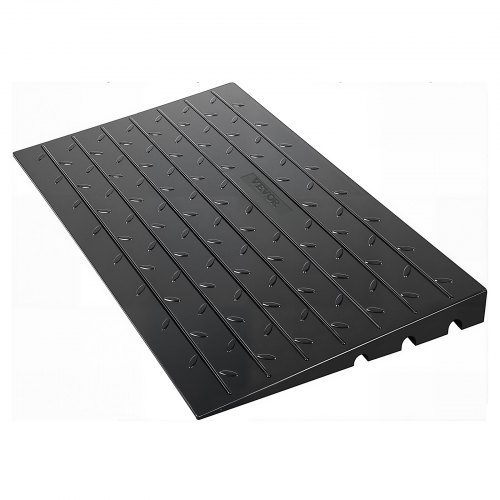 

VEVOR Rampa de umbral de goma cubierta de cable de 3 canales 102 mm rampa de umbral sólida entrada en ángulo de goma capacidad de carga nominal de 1000 kg para Casas Peldaños Escaleras Puertas Plata