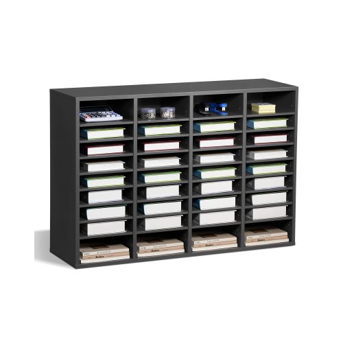 

VEVOR Organizador de Archivos 36 Compartimentos con Estantes Ajustables, Gris