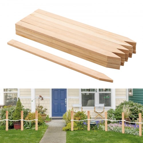 

VEVOR Postes de Madera para Valla de Jardín, 25 Piezas, Postes de Madera de 12,7 x 38,1 x 609,6 mm con Púas, Postes de Señalización para Cercas de Sedimentos, Límites de Patios y Líneas de Base