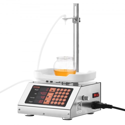 

VEVOR Máquina Automática de Llenado de Líquidos Capacidad de Pesaje 5-50 g Llenadora de Botellas Bomba Peristáltica de Control Digital para Leche, Agua, Vino, Bebidas, Salsa de Soja, Boquilla Única