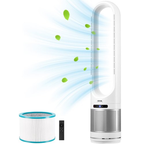 

VEVOR Ventilador de Torre Oscilante Temporizador 8 h Blanco ≤ 55 dB Versátil