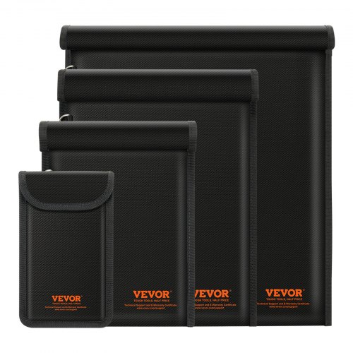 

VEVOR 4 PCS de Bolsas Bloqueadoras de Señal para Móvil, Tableta, Portátil, Radio