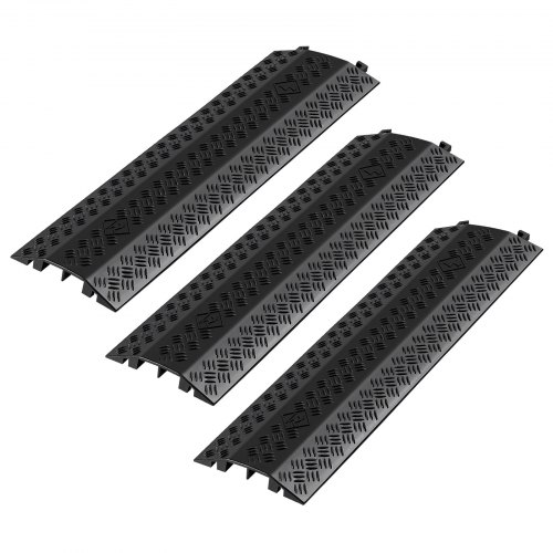 

VEVOR Rampa de Protección de Cable 3 Piezas Protector de Cables para Suelo Capacidad de Carga de 7938 kg para Zonas de Alto Tránsito Peatonal, para Interiores, Exteriores, Hogar, Oficina, Almacén