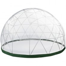 VEVOR Kit de Cúpula de Jardín Iglú de 12 pies (3.7m) Cúpula de Invernadero Kit de Cúpula Geodésica de Iglú de PVC Igloo Tienda de Campaña Patio