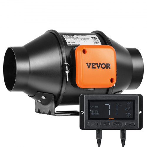 

VEVOR Ventilador Extractor de Conducto Extractor en Línea con Ventilador en Silencio 21 W Motor de Cobre Ventilador de Extracción Velocidad Variable 2900 RPM para Salas de Estar Cocinas Sótanos