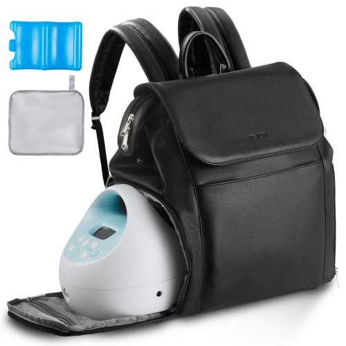 

VEVOR Mochila para Sacaleches, 320 x 200 x 340 mm, con Bolsa de Hielo, Accesorios de Extracción y Almacenamiento de Leche Materna, para el Trabajo, Viajes y Uso Familiar, Carga 4 Biberones, Negro