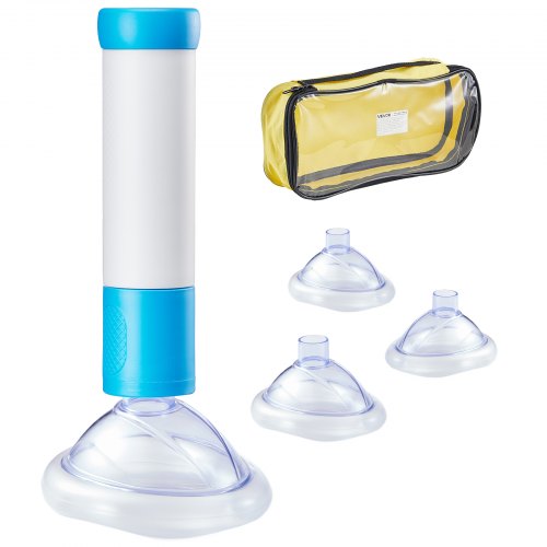

VEVOR Dispositivo de Rescate para Asfixia, Dispositivo Portátil de Succión Antiasfixia 46 x 46 x 189 mm con 4 Mascarillas Multitamaño y 1 Bolsa de Almacenamiento para el Hogar, Escuelas y Viajes