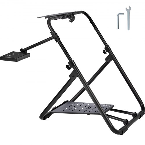 

VEVOR Soporte Plegable para Volante de Carreras Base Universal Ajustable en Altura Compatible con Volante para Pedal de Carreras Logitech y Thrustmaster Marco de Acero Q235A Ángulo del Pedal de 0°/40°