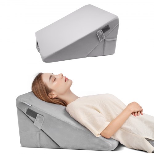 

VEVOR Almohada Ortopédica con Forma Cuña Ajustable Lavable 56 x 56 x 30,5 cm