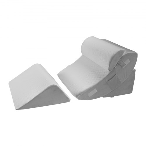 

VEVOR Almohada Ortopédica Ajustable con Cuña para Espalda Blanco y Gris 4 uds
