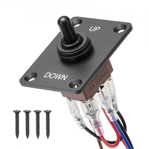

VEVOR Interruptor Basculante 6 Pines, con Inversión de Polaridad(ENCENDIDO-APAGADO-ENCENDIDO), DC 12 V/30 A, AC 250 V/15 A, con Placa de Montaje Vertical y Tapa Impermeable para Maletero de Coche