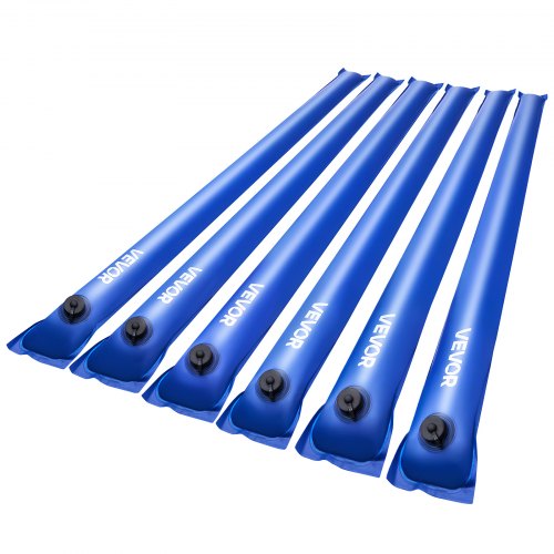 

VEVOR Bolsas de Agua para Cubiertas de Piscina, 6 Piezas, 121 x 22 cm Bolsa de Tubos de Peso de una Sola Cámara PVC con Tapón de Rosca Hermético para Cubierta de Piscina Enterrada de Invierno, Azul
