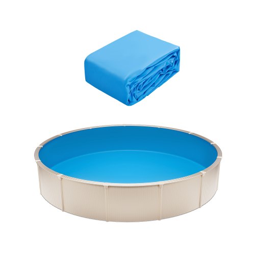 

VEVOR Revestimiento para Piscina Redonda 550 cm Altura de 132 cm, Color Sólido