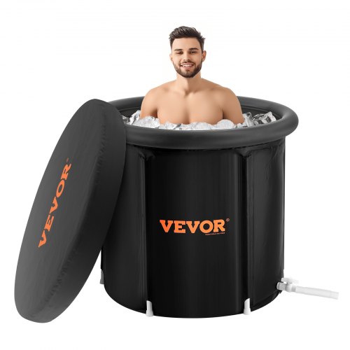 

VEVOR Bañera de Hielo para Atletas Inmersión Inflable 850 x 750 mm 330 L Negro