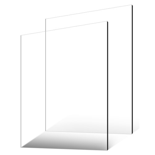 

VEVOR Láminas de Acrílico de Plexiglás 2 Piezas Láminas de Plástico 610 x 914 mm Grosor de 6 mm para Proyectos de Manualidades, Vidrio de Repuesto para Marco de Fotos, Exhibición de Bricolaje