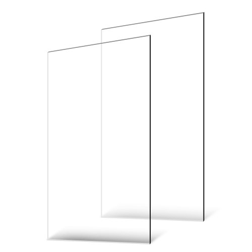 

VEVOR Láminas de Acrílico de Plexiglás 2 Piezas Láminas de Plástico 610 x 1219 mm Grosor de 3 mm para Proyectos de Manualidades, Vidrio de Repuesto para Marco de Fotos, Exhibición de Bricolaje