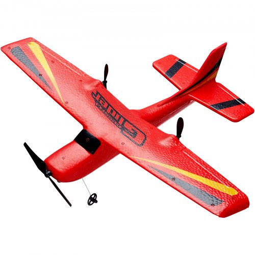 

VEVOR RC Avión Juguete de Niños EPP con 2.4GHz Control Remoto 2 Baterías, Rojo