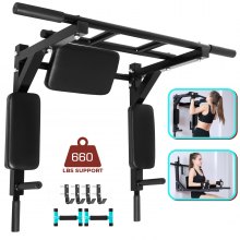 VEVOR Barra de Tracción Montada en La Pared para Todas Personas Ideal para El Entrenamiento Puede Instalar Esta Barra de Tracción Montada en La Habitación El Hogar o En Gimnasio Comercial Color Negro