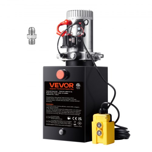 

VEVOR Bomba Hidráulica DC 12 V 11 L Unidad Hidráulica de Acción Única Flujo de Aceite 3,44 L/min Presión Máxima de Descarga 22 MPa para Volquete, Plataforma Elevadora, Remolque, Elevación y Descarga
