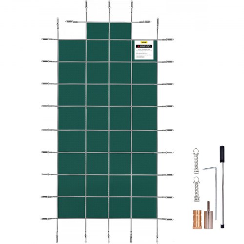 

VEVOR Cubierta de Seguridad para Piscina Tamaño de Cubierta 6,1 x 11,6 m Cobertor para Piscina Rectangular Tamaño de Piscina 5,5 x 11 m Lona de Piscina para Piscinas Enterradas de Hogar Jardín Hotel