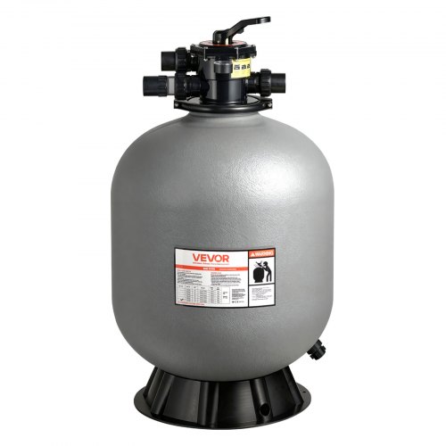 

VEVOR Filtro de Arena de 609,6 mm y 246,1 LPM, para Piscinas Elevadas Enterradas, PE, con Válvula Multipuerto de 7 Vías, Retrolavado, Enjuague, Recirculación, Desagüe, Invierno y Modos Cerrados