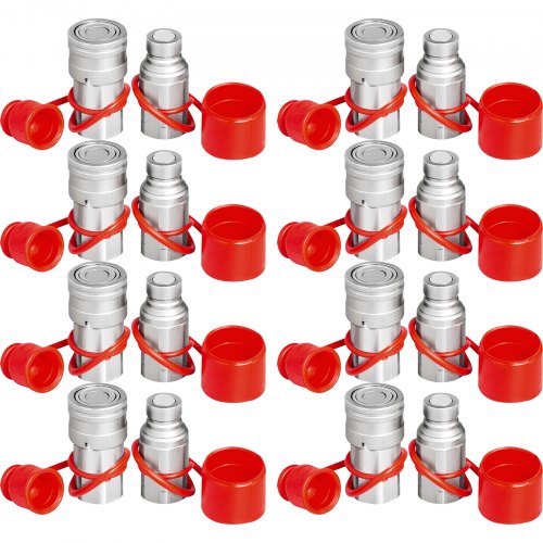 

VEVOR Acoplamiento hidráulico Acoplamiento rápido hidráulico Cuerpo de 1/2" Acoplamiento hidráulico 1/2" NPT Acoplamiento hidráulico Acoplamiento rápido 8 pares Acoplamiento rápido hidráulico 27,6 MPa