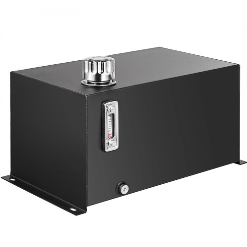 

VEVOR Depósito de Fluido Hidráulico 37,8 L Tanque de Combustible de Acero Tanque de Transferencia de Gasolina con Filtro Medidor de Temperatura Tapa de Respiradero para Tractores y Camiones, Negro