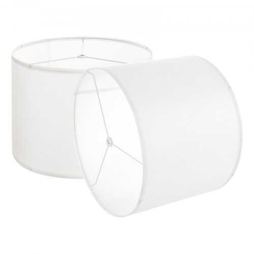 

VEVOR Pantalla de Lámpara Forma de Tambor 2 Piezas 33x25 cm de Lino y PVC Estructura de Metal Resistente Pantalla Cilíndrica para Lámparas de Mesa, de Pie, Colgantes Fácil Montaje, Lino Blanquecino