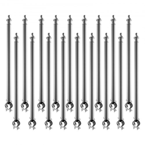 

VEVOR 18 PCS Extensiones de Cerca de Alambre de Cadena, Extensor de Poste Galvanizado de Cerca de 69,5 cm, Soporte en U Brazo Extensible de Alambre de Púas para Evitar que Las Mascotas Salten