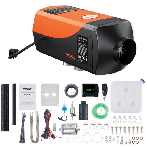 

VEVOR Calentador de Aire Diesel 12V 5kW Consumo 0,16-0,52 L/h Calefacción Estacionaria 8-36°C Ajustable 15-20m² Control LCD Inteligente Mando a Distancia Depósito de 10L para Camión Barco RV Interior