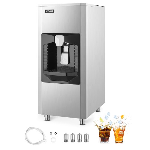 

VEVOR Dispensador Automático de Hielo de 9 kg/min Depósito de Hielo con Capacidad de 82 kg con Trituradora y Patas de Altura Ajustable para Máquinas de Hielo Comerciales, Restaurante, Hoteles