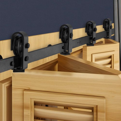 

VEVOR Kit de Rieles Puertas Corredizas Plegables de Granero 1524 x 40 x 6 mm