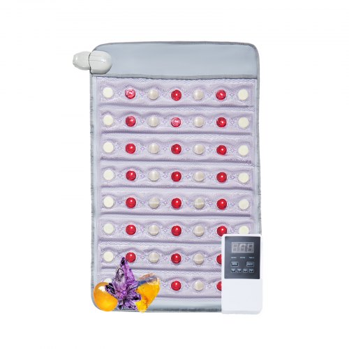 

VEVOR Almohadilla Térmica de Infrarrojos Lejanos de Piedras de Jade y Turmalina con Luz de Fotones de 660 nm, con Temporizador de 0 a 720 Minutos para Aliviar el Dolor de Espalda, 820 x 520 x 15 mm