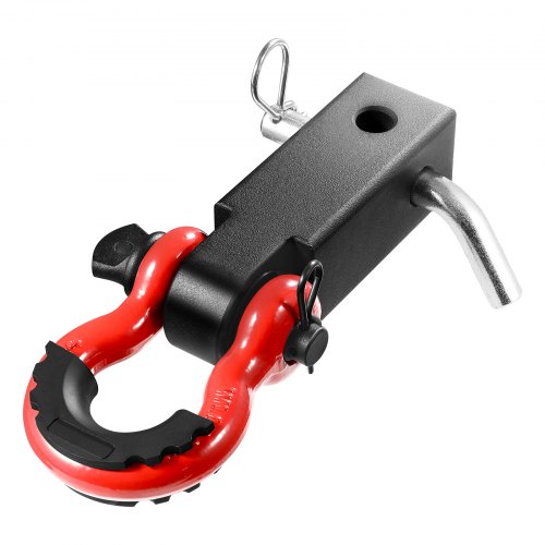 

VEVOR Receptor de enganche de grillete, se adapta a receptores de 2 pulgadas, resistencia a la rotura de 52900 libras, grillete de anillo en D con pasador de bloqueo de enganche de remolque, accesorios de remolque resistentes para camiones, jeeps, recuper