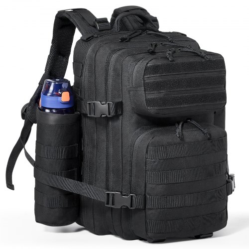 

VEVOR Mochila Táctica 25 L con Modo Molle y 3 Compartimentos para Deporte, Negro