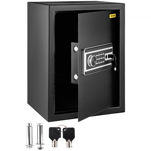 

VEVOR Caja Fuerte de Seguridad con Huella Dactilar 60L Caja Fuerte Antirrobo del Hogar 34,5 x 20 x 46,5 cm Huella Digital Contraseña Llave WiFi Abierto del Hotel de Oficina en Casa Caja de Seguridad